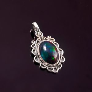 Gemstone Opal Stone 925 Sterling Silver Pendant Jewelry P-786
