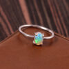 Natural Ethiopian White Opal 925 Sterling Silver Gemstone Ring - R541