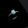 Natural Ethiopian White Opal 925 Sterling Silver Gemstone Ring - R536