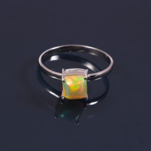 Natural Ethiopian Opal 925 Sterling Silver Gemstone Ring - R297
