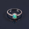 Natural Ethiopian White Opal 925 Sterling Silver Gemstone Ring - R334