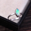 Natural Ethiopian White Opal 925 Sterling Silver Gemstone Ring - R310