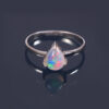 Natural Ethiopian Opal 925 Sterling Silver Gemstone Ring - R287