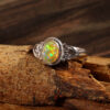 Gemstone Natural Ethiopian Opal 925 Sterling Silver Gemstone Ring - R654