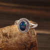 Gemstone Natural Ethiopian Opal 925 Sterling Silver Gemstone Ring - R683