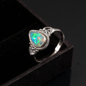 Gemstone Natural Ethiopian Opal 925 Sterling Silver Gemstone Ring - R643