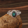 Natural Ethiopian Opal Stone 925 Sterling Silver Gemstone Ring - R687