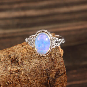 Gemstone Natural Ethiopian Opal 925 Sterling Silver Gemstone Ring - R637