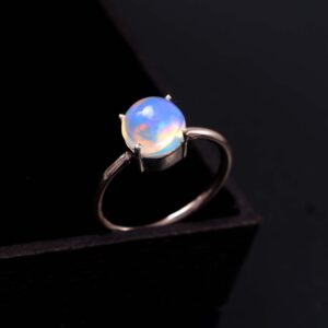 Gemstone Natural Ethiopian Opal 925 Sterling Silver Gemstone Ring - R601