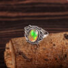Natural Ethiopian Opal Solid 925 Sterling Silver Gemstone Ring - R745
