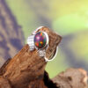 Natural Ethiopian Opal Solid 925 Sterling Silver Gemstone Ring - R772
