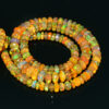 Natural Ethiopian Opal Faceted Rondelle Beads, 5X3-8X4MM