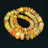 Natural Ethiopian Opal Smooth Rondelle Beads, 6.5X4.5-12X8MM
