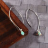 Natural Ethiopian Teardrop Opal Earring , Handmade Opal Earring E-23
