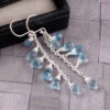Natural Blue Topaz Gemstone Earring, 925 Sterling Silver Earring ,Blue Fire E-30