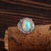 Natural Ethiopian Opal Solid 925 Sterling Silver Gemstone Ring - R851