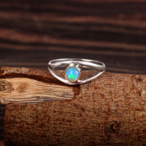 Natural Ethiopian Opal Solid 925 Sterling Silver Gemstone Ring - R829