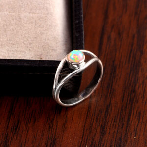 Natural Ethiopian Opal Solid 925 Sterling Silver Gemstone Ring - R843