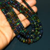 Natural Ethiopian Opal Rondelle Faceted Beads Gemstone Beaded Necklace -5-7.5MM