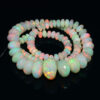 Natural Ethiopian Opal Rondelle Faceted Beads Gemstone Beaded Necklace -6-18MM