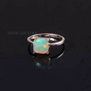 Ethiopian Opal Ring, Dainty Ring, 925 Silver Ring, Natural Opal, Gemstone Ring, Opal Jewelry, - R896