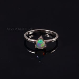 Ethiopian Opal Ring, Dainty Ring, 925 Silver Ring, Natural Opal, Gemstone Ring, Opal Jewelry, - R895
