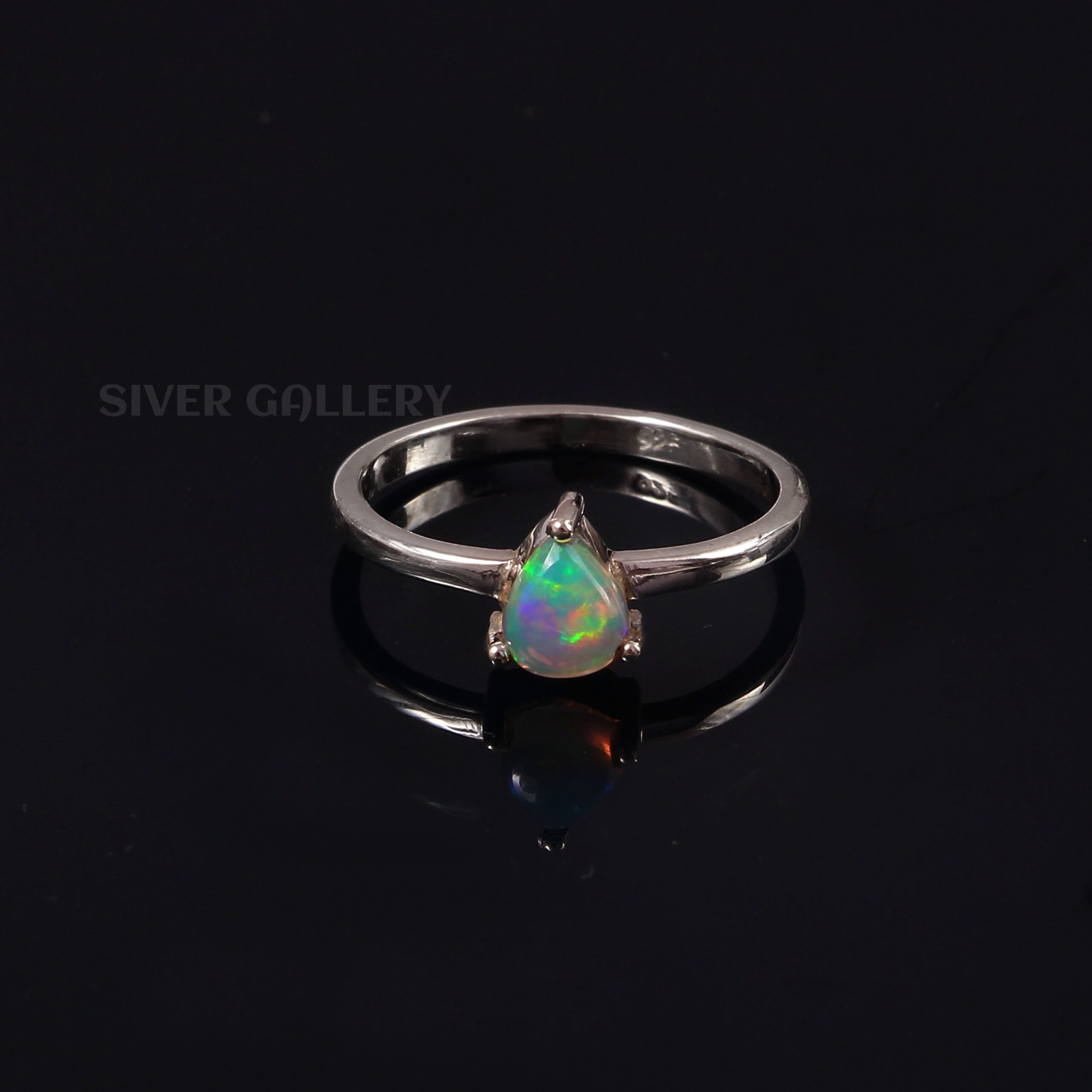 WHOLESALE 11PC 925 SOLID STERLING SILVER ETHIOPIAN OPAL RING LOT  1 o691 
